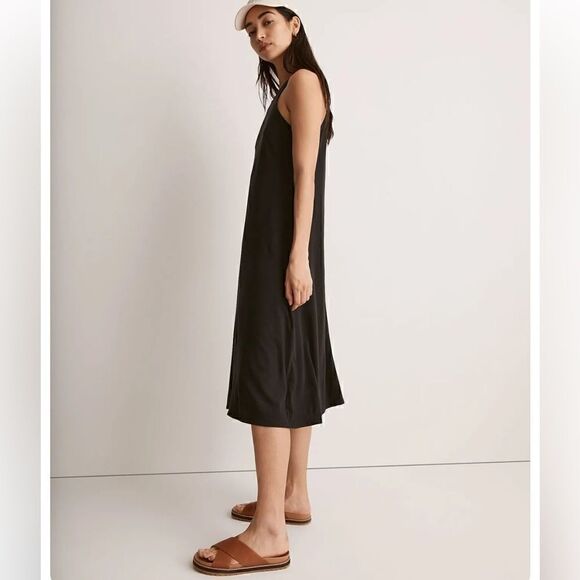 NWT Madewell Soft-fade Cotton Tank Dress Cover Up S Pull Over Crew Flowy Beachy - Picture 2 of 11
